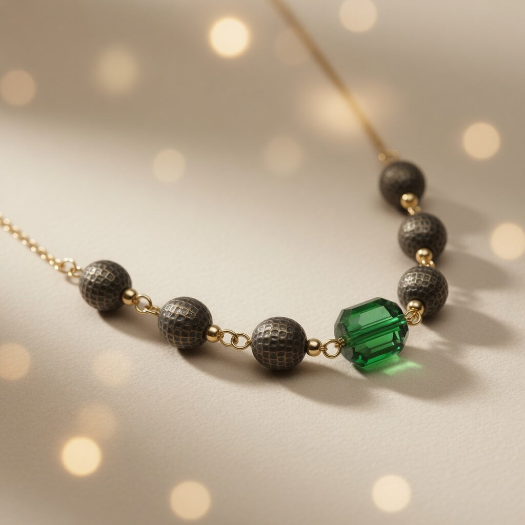 Emerald Green Crystal Necklace