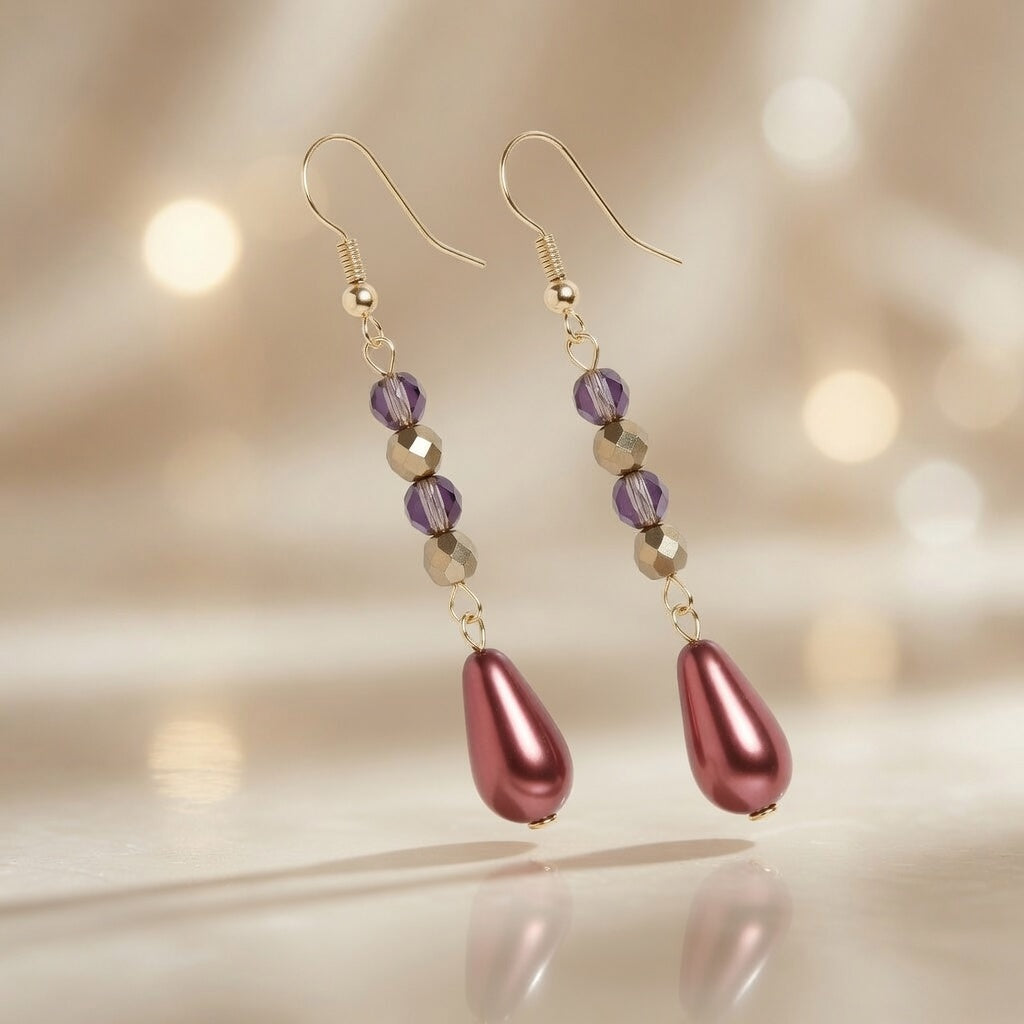 Earrings Merlot Gem