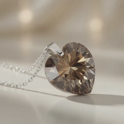 Necklace Smoky Radiance Heart