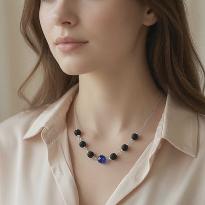 Necklace Sapphire Heart of Darkness