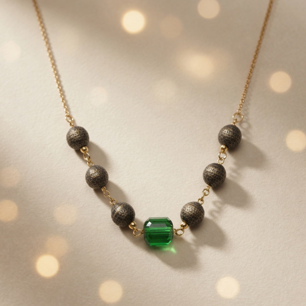 Emerald Green Crystal Necklace