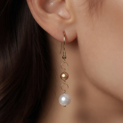 Mystical Gold Pearl Glow earrings