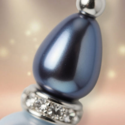 Czech Glass Lunar Tide Teardrop Dangle Earrings