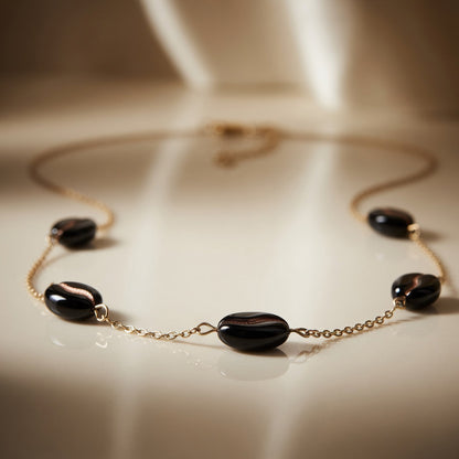 Necklace Midnight Coffee Beans