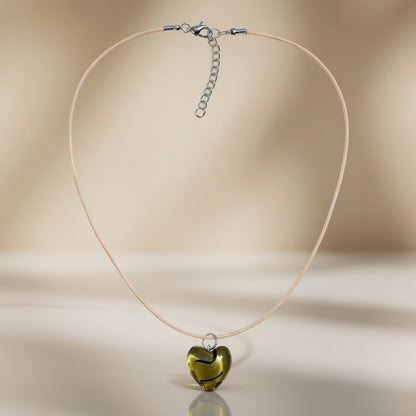 Pendant Golden Olive Heart