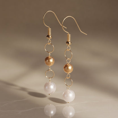 Mystical Gold Pearl Glow earrings