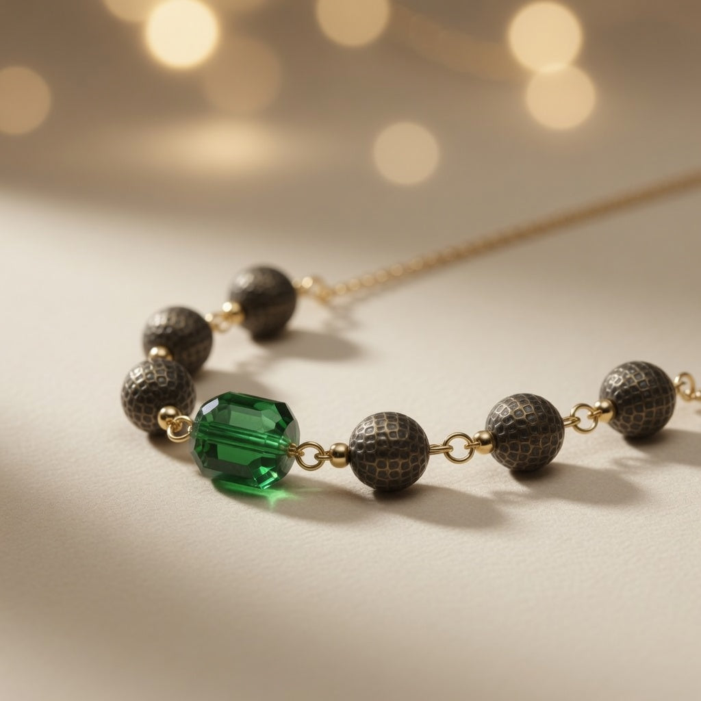 Emerald Green Crystal Necklace
