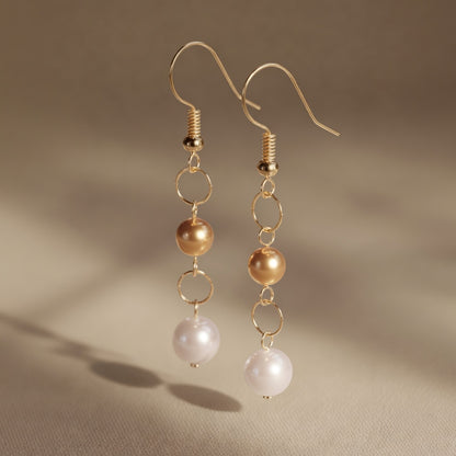 Mystical Gold Pearl Glow earrings