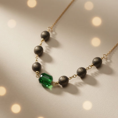 Emerald Green Crystal Necklace